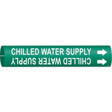 Brady Pipe Marker,Chilled Water Supply 4024-D