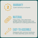Char-Broil Fold Cart Griddle 463711223 815415