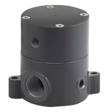 Plast-O-Matic Shut-Off Valve,Pneumatic,1/4 In.,FNPT BSDA025T-NC-PP