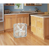 Lasko 20 In. 3-Speed White Weather-Shield Performance Box Fan 3720 513824