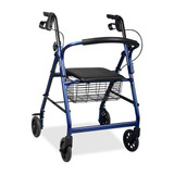 First Voice Rollator,250 lb,Black/Blue,35" H MDS86850EB