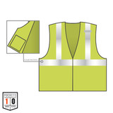Ergodyne Safety Vest,Breakaway,Mesh,HV,Lime,XL 8215BA-S