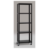 Space Solutions Bookcase,72 in H,Black 21752