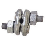Crosby Wire Rope Dbl-Saddle Clip,3/8" Rope dia. 1010499