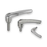 Kipp SS Adj Handle,3/8-16,Ext,1.57,2.93,3.25 K0124.2A4X40