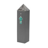 Smokers Oasis Cigarette Receptacle,1-3/4 gal.,Green TBH03