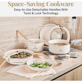 Gotham Steel Detachable Handle Cookware Set (18-Piece)