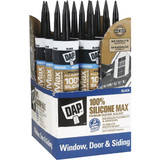 DAP Silicone Max 10 Oz. Black Premium All Purpose 100% Silicone Sealant