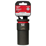 Milwaukee Tool Deep Impact Socket,Steel,25 mm 49-66-6400