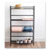 Advantus FlipShelf Four-Shelf Unit, 26.5w x 12d x 43h, Black 38701 USS-AVT38701
