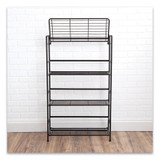 Advantus FlipShelf Four-Shelf Unit, 26.5w x 12d x 43h, Black 38701 USS-AVT38701