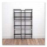 Advantus FlipShelf Four-Shelf Unit, 26.5w x 12d x 43h, Black 38701 USS-AVT38701