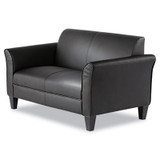 SOFA,LOVESEAT,LEATHER,BK