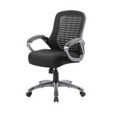 Boss Ribbed Mesh Chair,High Back B6756-BK