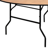 Flash Furniture Fold Table,Wood,Round,72" YT-WRFT72-TBL-GG