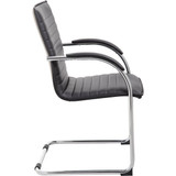 Boss Side Chair,Chrome Frame,Black Vinyl,PK2 B9536-BK-2