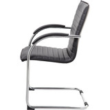 Boss Side Chair,Chrome Frame,Black Vinyl,PK2 B9536-BK-2