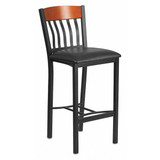 Flash Furniture Vertical Stool,Black/Cherry,Black Seat XU-DG-60618B-CHY-BLKV-GG