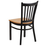 Flash Furniture Restaurant Chair,Vertical Back,Nat Seat XU-DG-6Q2B-VRT-NATW-GG