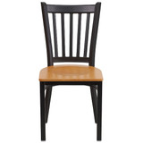 Flash Furniture Restaurant Chair,Vertical Back,Nat Seat XU-DG-6Q2B-VRT-NATW-GG