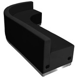 Flash Furniture Reception Set,Black Leather,3 pcs. ZB-803-750-SET-BK-GG