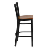 Restaurant Stool,Vertical Back,Chy Seat  XU-DG-6R6B-VRT-BAR-CHYW-GG