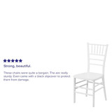 Flash Furniture Resin Chiavari Chair,White LE-WHITE-GG