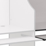 Flash Furniture Add-On Study Carrel,Nebule Grey MT-M6202-GY-ADD-GG