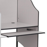 Flash Furniture Add-On Study Carrel,Nebule Grey MT-M6202-GY-ADD-GG