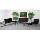 Flash Furniture Leather Lounge Chair,Flash Series,Blk ZB-FLASH-801-CHAIR-BK-GG