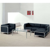 Flash Furniture Left Corner Leather Chair,Black ZB-IMAG-LEFT-CORNER-GG