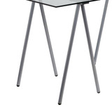 Flash Furniture Glass Top Desk w/Silver Frame NAN-JN-2119-GG