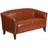 Flash Furniture Cognac Leather Loveseat 111-2-CG-GG