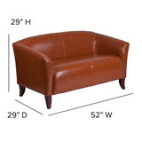 Flash Furniture Cognac Leather Loveseat 111-2-CG-GG