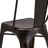 Flash Furniture Distressed Copper Metal Chair ET-3534-COP-GG