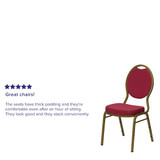 Flash Furniture Burgundy Fabric Banquet Chair FD-C04-ALLGOLD-2804-GG