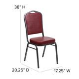 Flash Furniture Burgundy Vinyl Banquet Chair FD-C01-SILVERVEIN-BURG-VY-GG