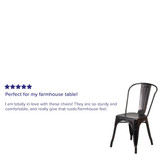 Flash Furniture Antique Metal Chair CH-31230-BQ-GG