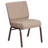 Flash Furniture Beige Fabric Church Chair FD-CH0221-4-CV-BGE1-GG