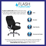 Flash Furniture Black 500Lb High Back Fab Chr GO-1850-1-FAB-GG