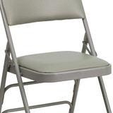Flash Furniture Gray Vinyl Folding Chair,PK4 4-HA-MC309AV-GY-GG