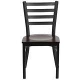 Flash Furniture Black Ladder Chair-Wal Seat,PK2 2-XU-DG694BLAD-WALW-GG
