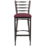 Flash Furniture Clear Ladder Stool-Burg Seat,PK2 2-XU-DG697BLAD-CLR-BAR-BURV-GG