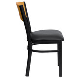Flash Furniture Bk-Nat Circle Chair-Black Seat,PK2 2-XU-DG-6F2B-CIR-BLKV-GG