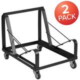Flash Furniture HERCULES Series Black Steel Sled Ba,PK2 2-XU-MC168-DOLLY-GG