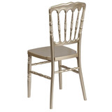 Flash Furniture HERCULES Series Gold Resin Stacking,PK2 2-LE-L-MON-GD-GG