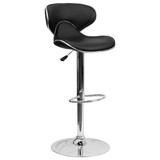 Flash Furniture Black Vinyl Barstool,PK2 2-DS-815-BK-GG
