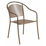Flash Furniture Gold Patio Chair-Round Back CO-3-GD-GG