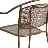 Flash Furniture Gold Patio Chair-Round Back CO-3-GD-GG