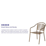 Flash Furniture Gold Patio Chair-Round Back CO-3-GD-GG